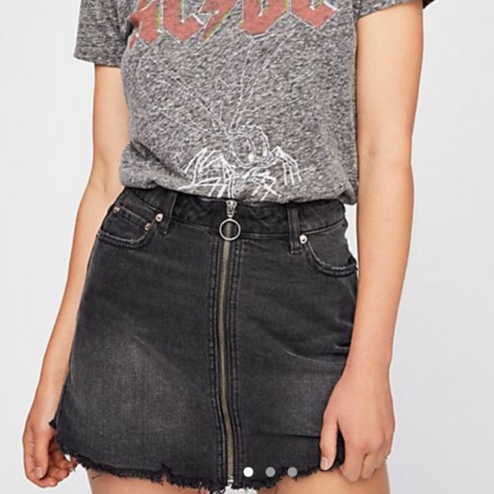 free people jean skirt